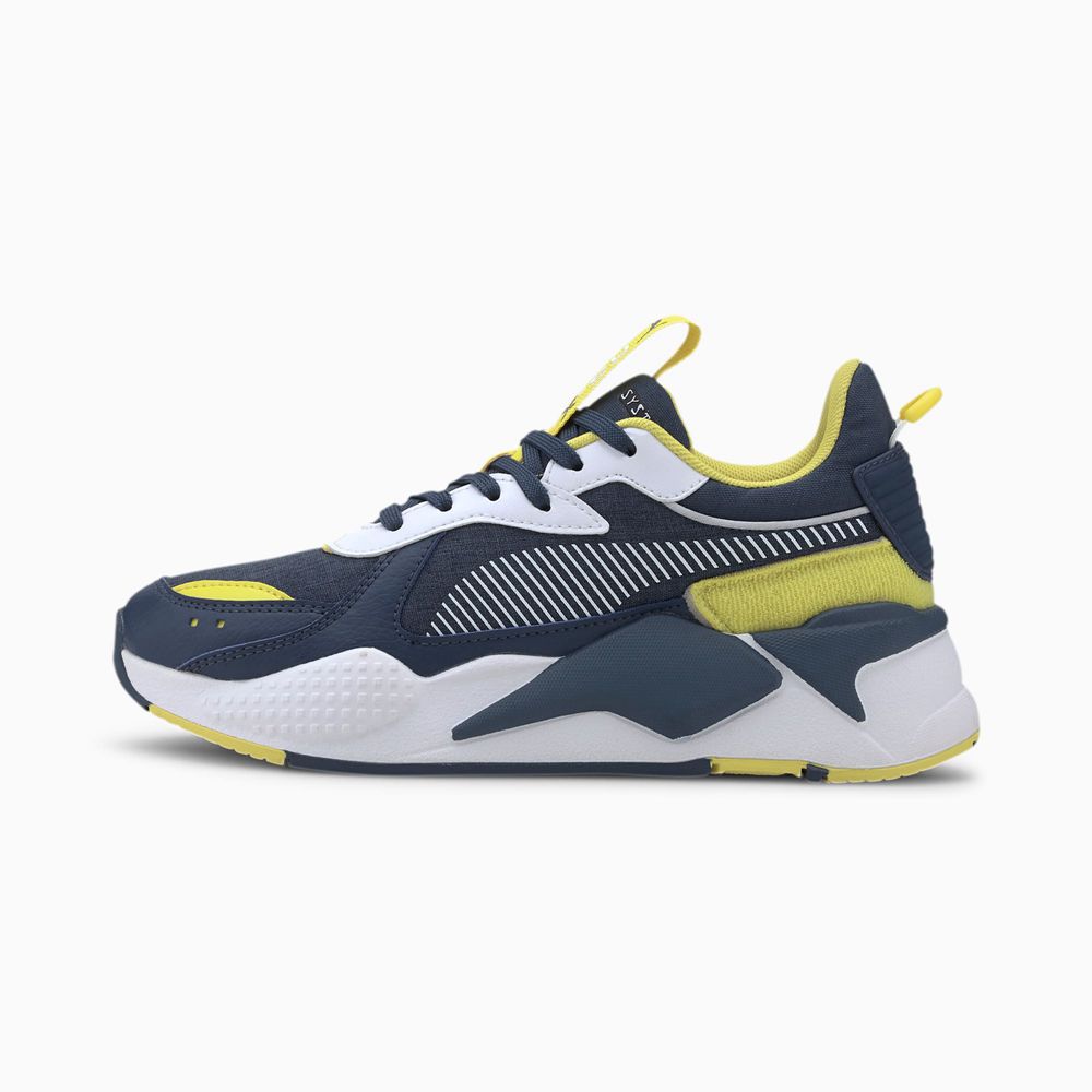 Puma RS-X Collegiate Fiú Sportcipő - Sötétkék/Sárga ( Hungary - TYMQL7395 )